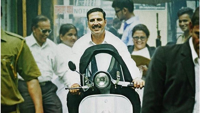 Akshay Kumar in a still from <i>Jolly LLB 2</i>.