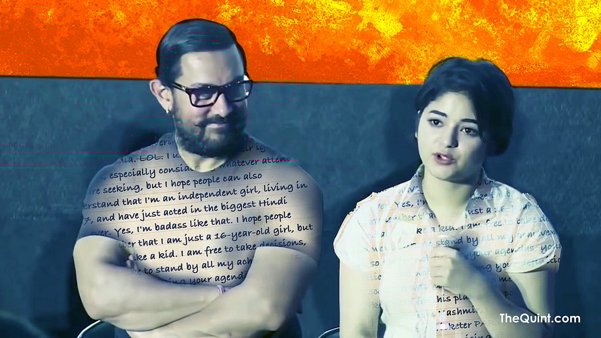 We’ve rephrased <i>Dangal</i> girl, Zaira Wasim’s apology letter. Read it here (Graphic: Aaqib Raza Khan/<b>TheQuint)</b>