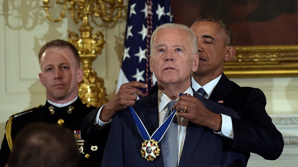 President Barack Obama awarded Vice President Joe Biden with the country’s highest civilian honour. (Photo: AP)