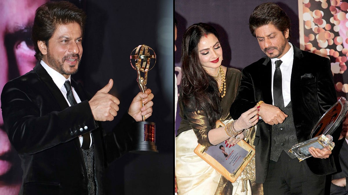 Rekha with SRK. (Photo: Yogen Shah)