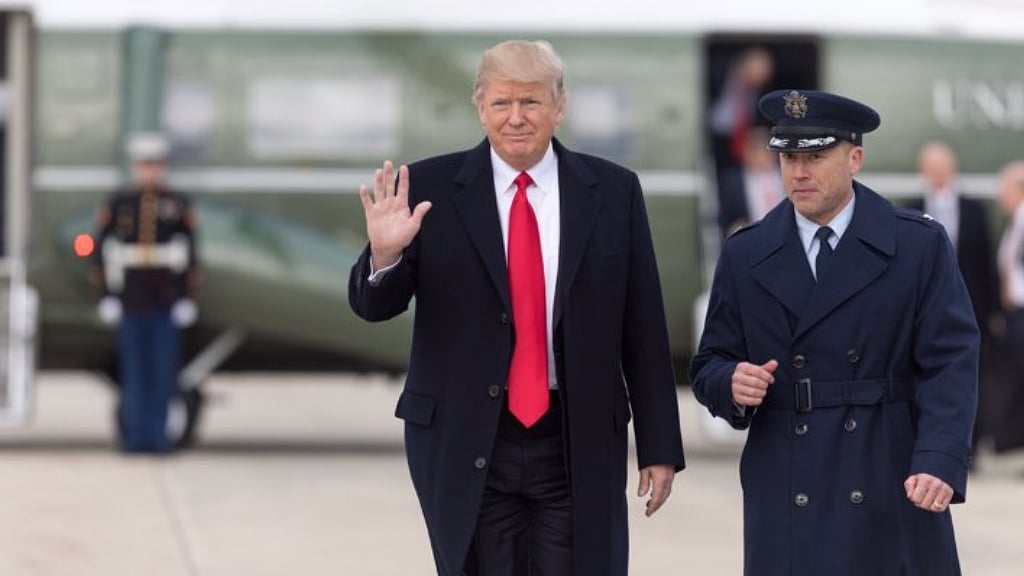 Donald Trump has sought a rise in the defence spending. (Photo Courtesy: Twitter/<a href="https://twitter.com/POTUS/status/835571208842260481">@POTUS</a>)
