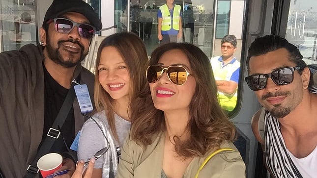 Bipasha and Karan with friends. (Photo courtesy: Instagram)