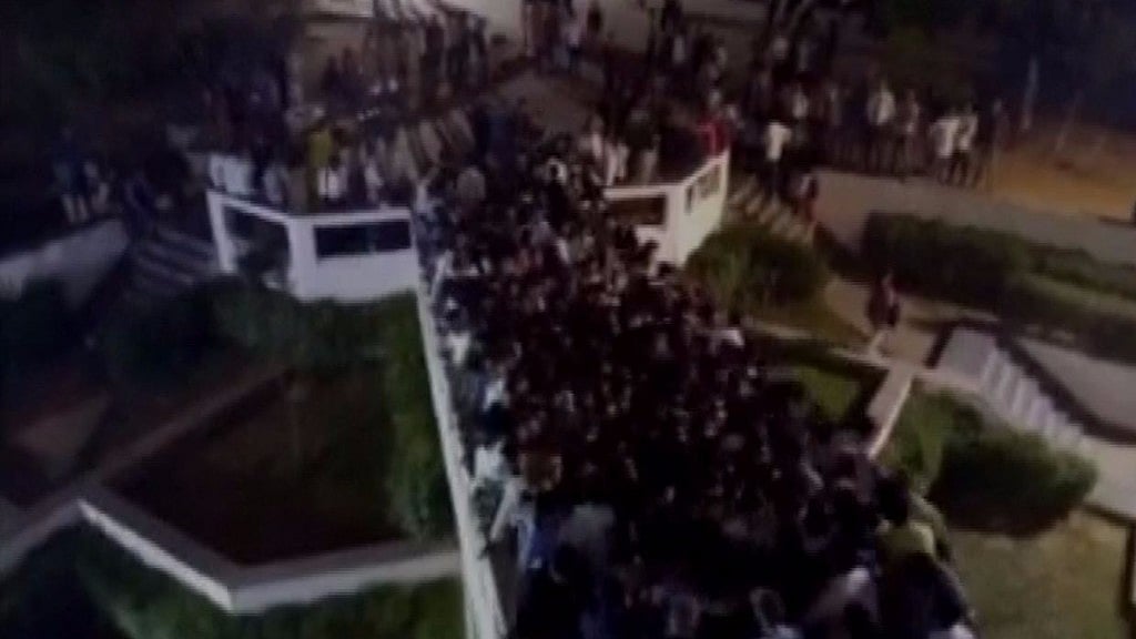 The mishap took place during  a cultural event on Monday. (Photo: ANI Screengarb) 