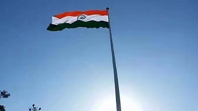 The tricolour hosted at the Attari border. (Photo Courtesy: Twitter/<a href="https://twitter.com/Samuel02siva">Samuel</a>)