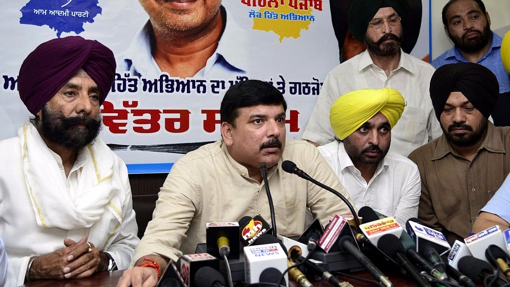 AAP leaders Sanjay Singh addresses a press conference in Chandigarh on 6 September 2016. The image is used for representational purposes. (Photo: IANS)