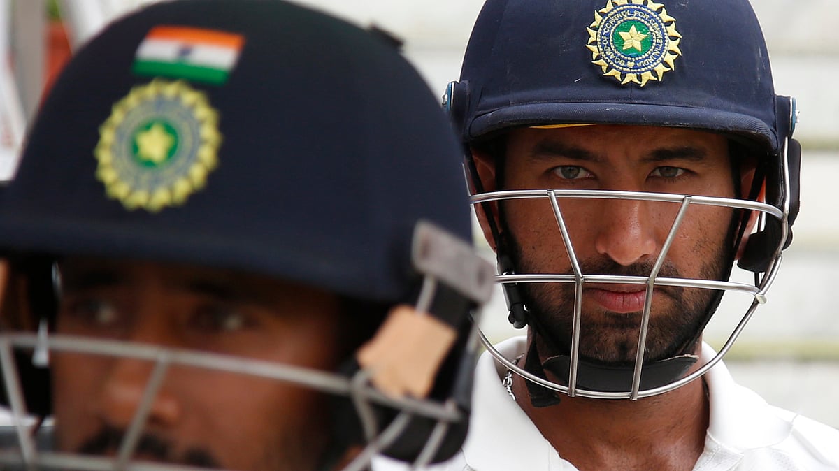 Cheteshwar Pujara and Wriddhiman Saha stitched together a 199-run partnership. (Photo: BCCI)