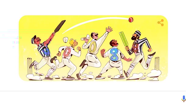 Screen shot of the Google doodle on the site’s home page.