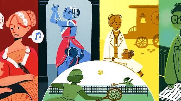 An illustration by Google celebrating Women’s Day. (Photo Courtesy: <a href="https://www.google.co.in/?gfe_rd=cr&amp;ei=CKW_WNLZF_Ps8AfFhI74CQ">Google</a>)
