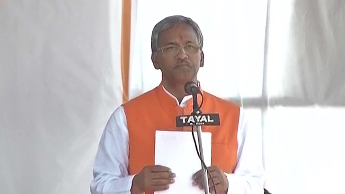 Trivendra Singh Rawat, Uttarakhand CM (Photo: ANI screengrab)