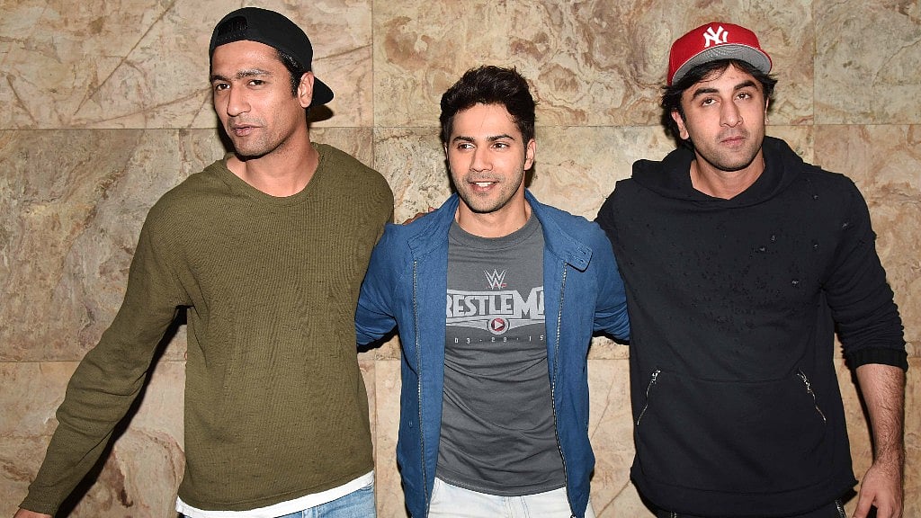Vicky Kaushal, Varun Dhawan and Ranbir Kapoor at the screening of <i>Badrinath Ki Dulhania. </i>(Photo: Yogen Shah)