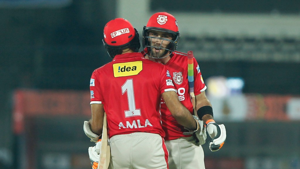 Glenn Maxwell and Hashim Amla lead Kings XI Punjab to victory. (Photo: BCCI)