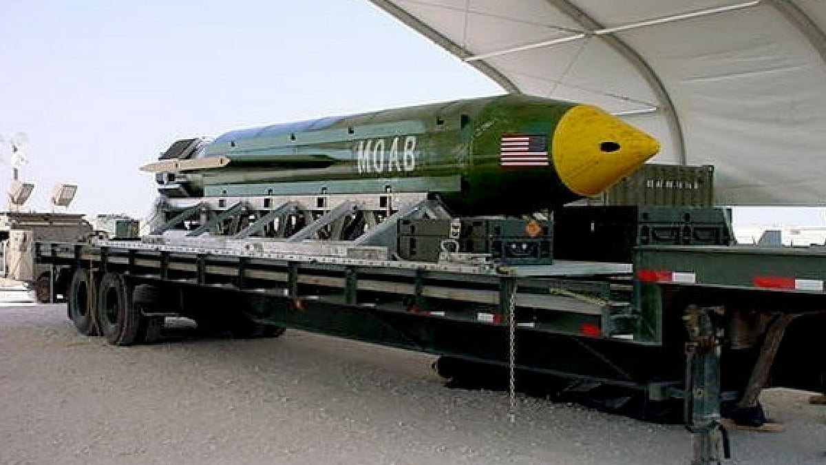 The 11-tonne “mother of all bombs” dropped by US forces on ISIS-linked fighters in Afghanistan. (Photo: AP) 