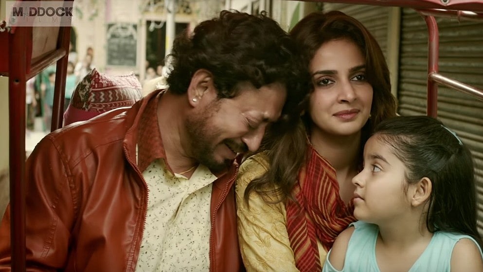Irrfan Khan with Saba Qamar in <i>Hindi Medium</i>. (Photo courtesy: Youtube Screenshot)