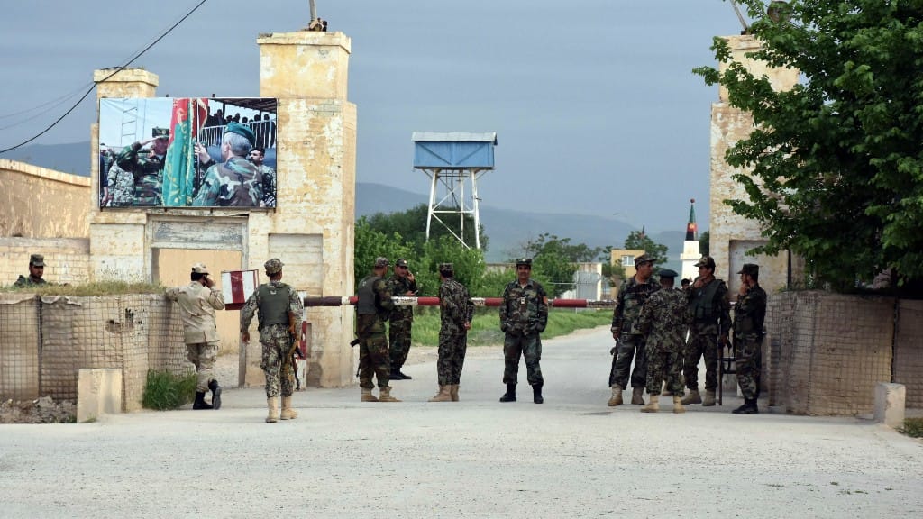 Several Afghan soldiers at a check-post post the attack on a military base in Afghanistan.. (Photo: AP/Mirwais Najand)