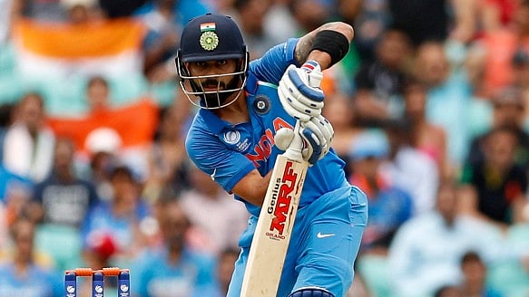 Virat Kohli bats during India’s warm-up game against New Zealand. (Photo: Reuters)
