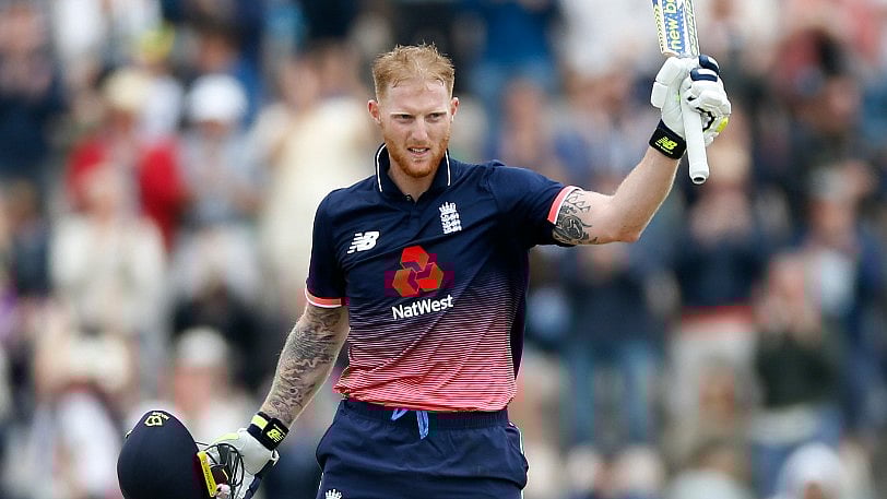File photo of Ben Stokes celebrating a century.