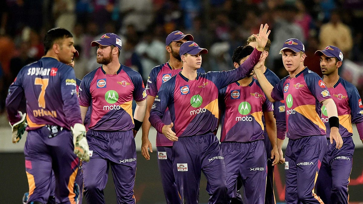 Pune players celebrate a wicket in the IPL final (Photo: BCCI)