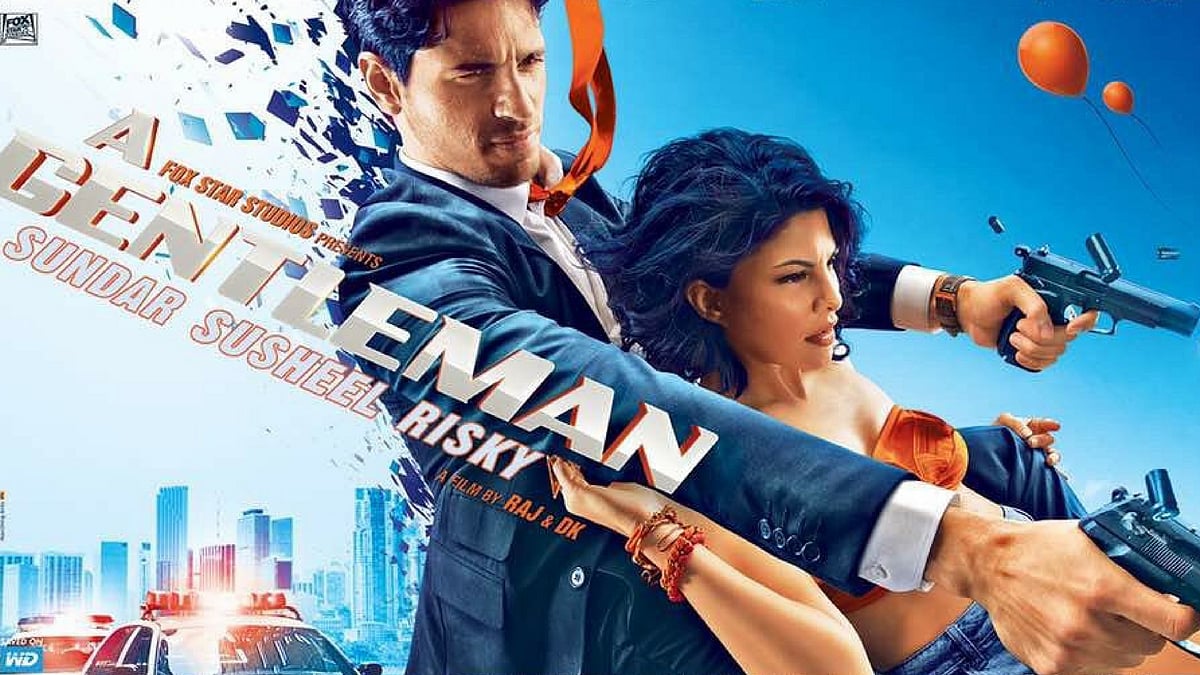 Sidharth Malhotra and Jacqueline Fernandez in the poster of&nbsp;<i>A Gentleman</i>. (Photo courtesy: Twitter))