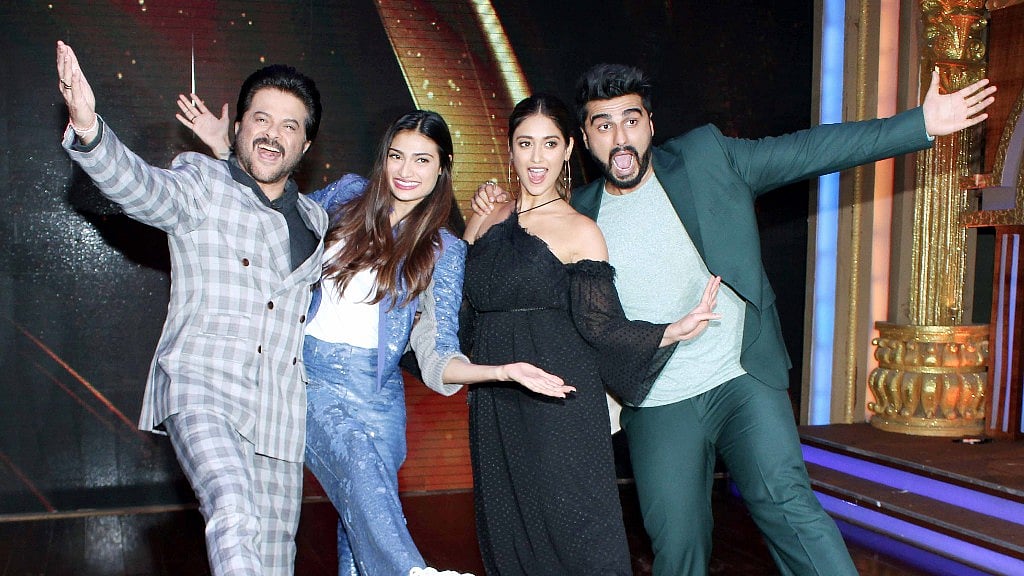 Anil Kapoor, Athiya Shetty, Ileana D’Cruz and Arjun Kapoor pose for the camera.