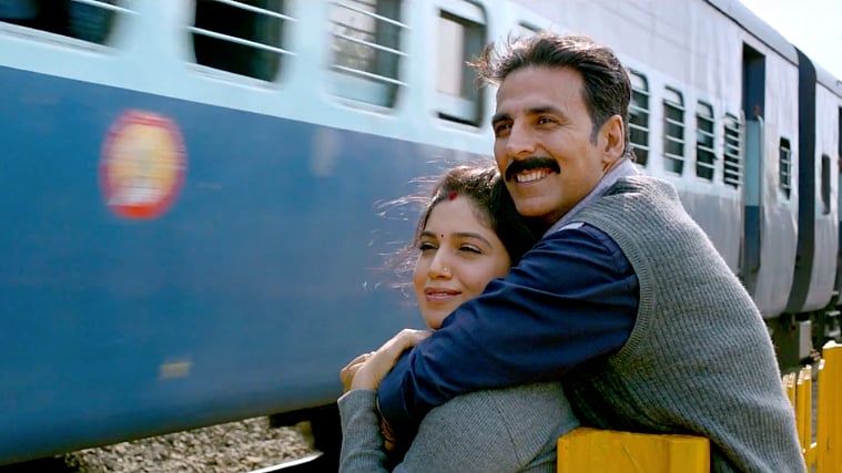Akshay Kumar and Bhumi Pednekar in a scene from <i>Toilet Ek Prem Katha.</i> (Photo courtesy: YouTube/<a href="https://www.youtube.com/channel/UCs56ffejFhWlCvlvRIdpb9Q">Viacom18 Motion Pictures</a>)