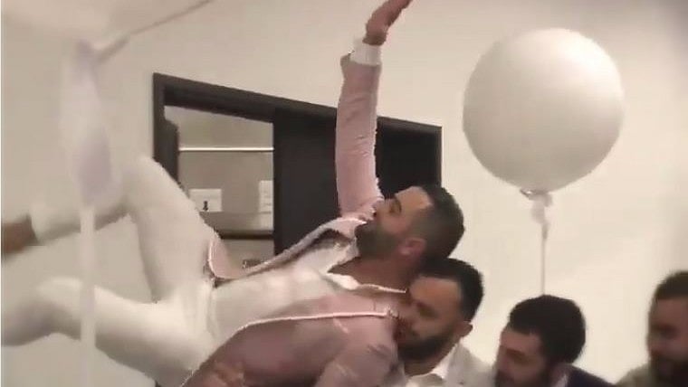 The beginning of the #DabkeChallenge.