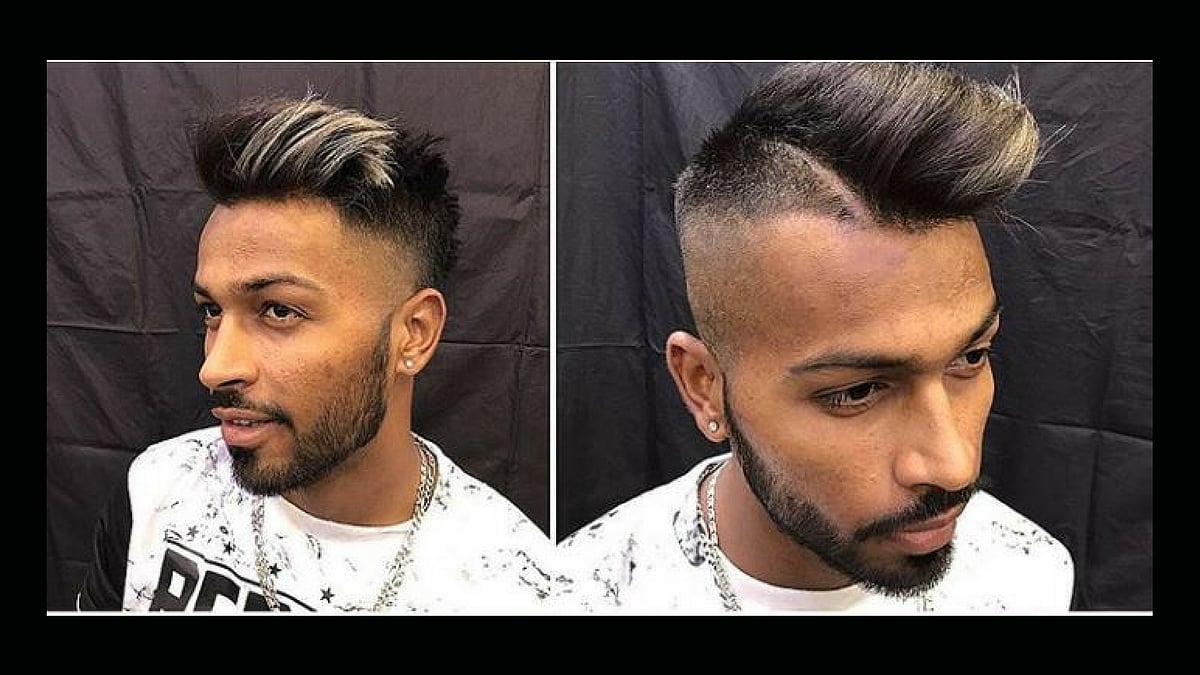 Pandya flaunts his new hair.&nbsp;