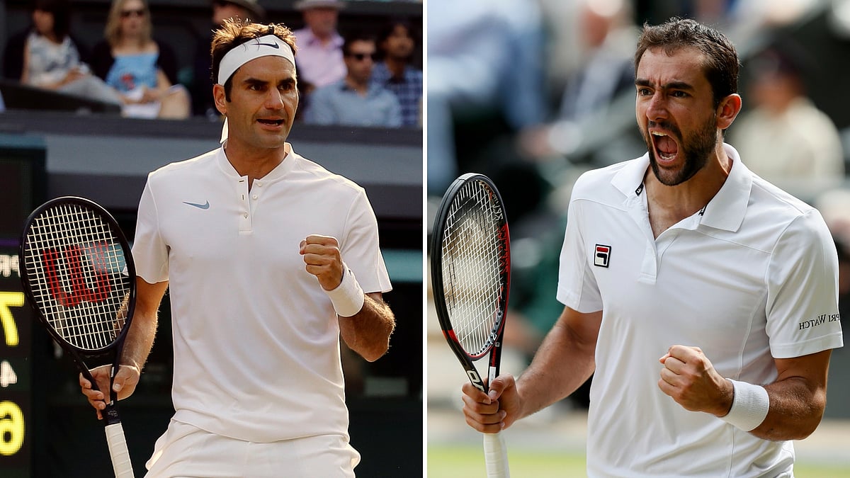 Roger Federer faces Marin Cilic in the Wimbledon men’s singles final on Sunday.
