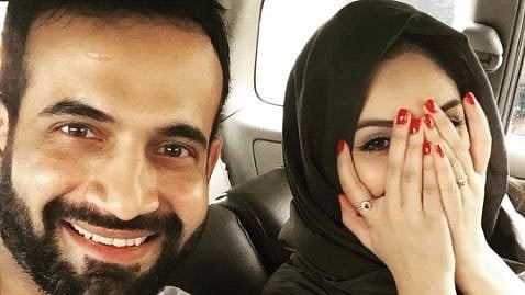Irfan shared this photo of his wife Safa Baig on Instagram, where she is seen covering her face with her hands, adorned in nail paint.