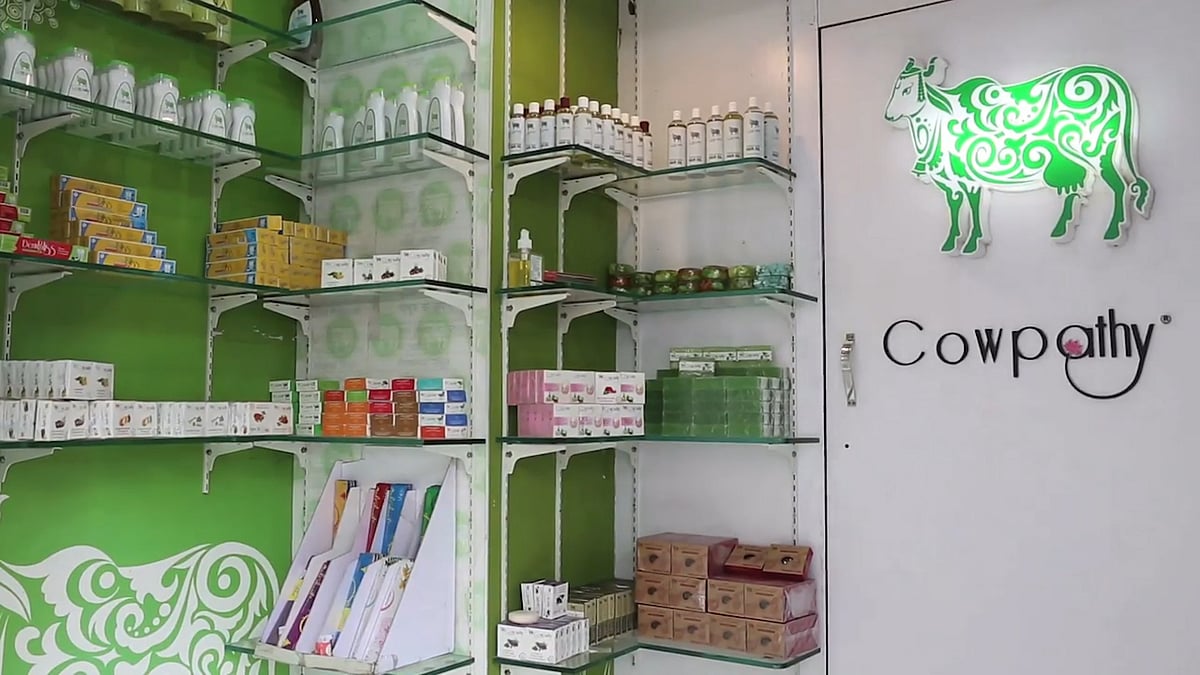 Cosmetic products made using cow dung and urine.