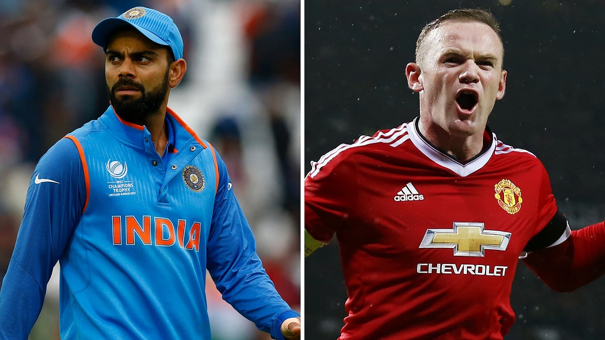 Virat Kohli (L) and Wayne Rooney (R).