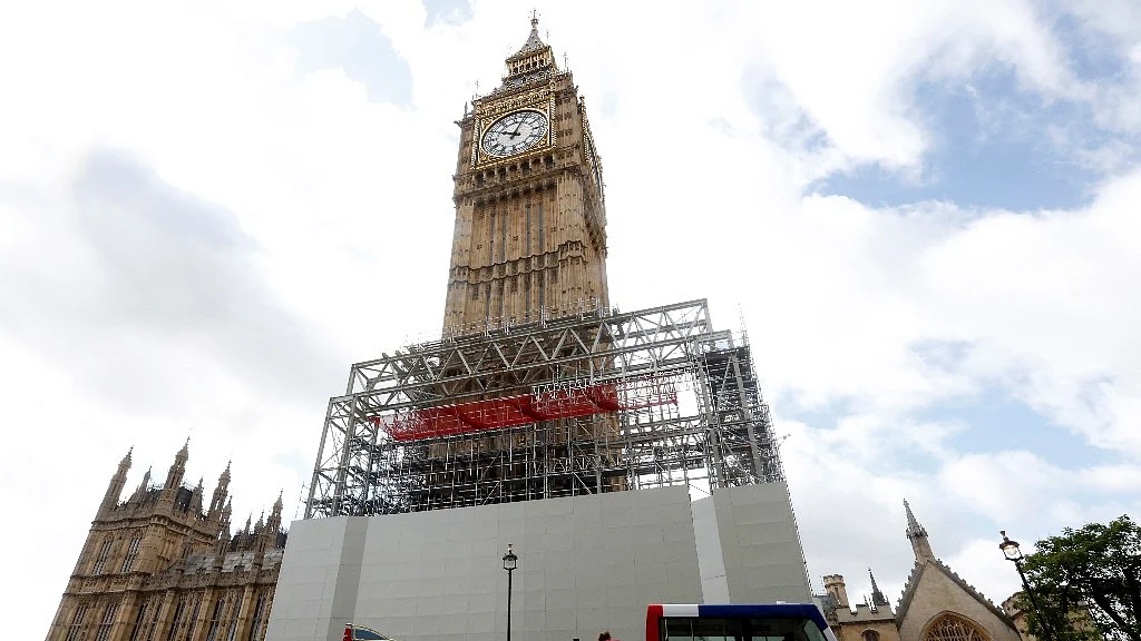 The bell is being stilled to allow workers to carry out maintenance to the clock &amp; tower without being deafened