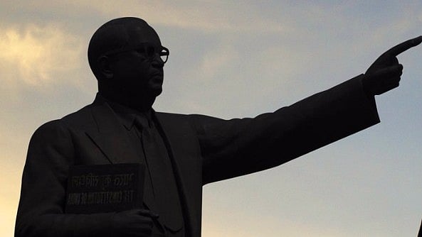 A statue of BR Ambedkar.