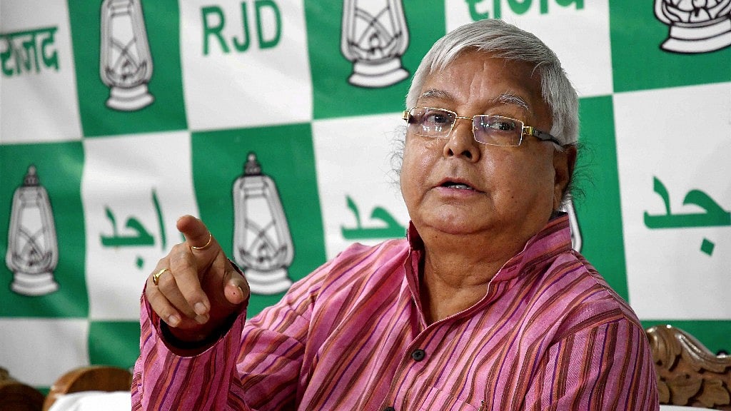 Rashtriya Janata Dal chief Lalu Prasad Yadav