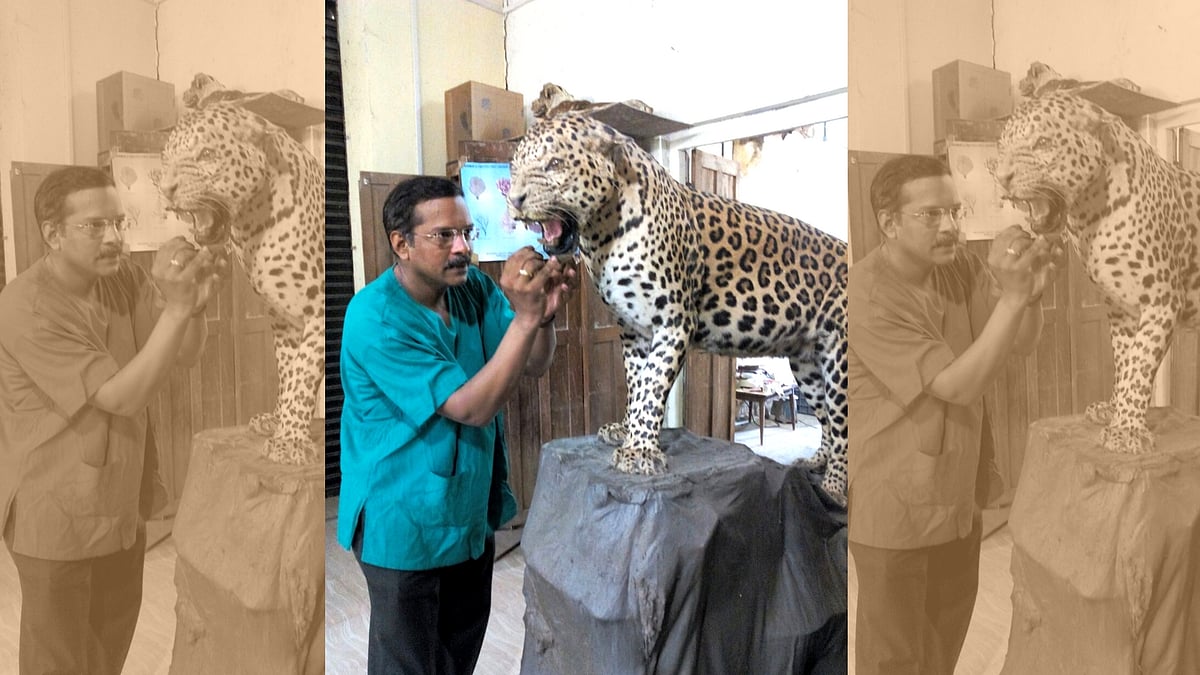 Dr Santosh Gaikwad at work.