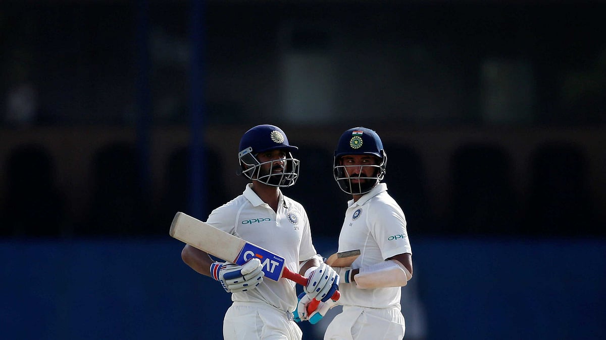 Cheteshwar Pujara and Ajinkya Rahane strung an unbeaten 211-run partnership on Day 1 of Colombo Test