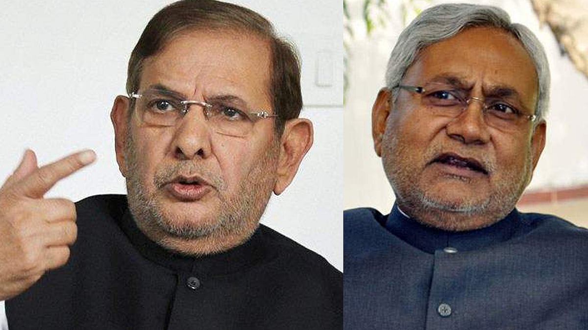 Sharad Yadav condemns Nitish joining BJP.