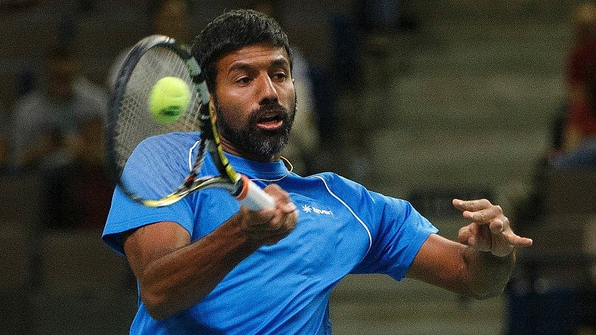 Rohan Bopanna in action.