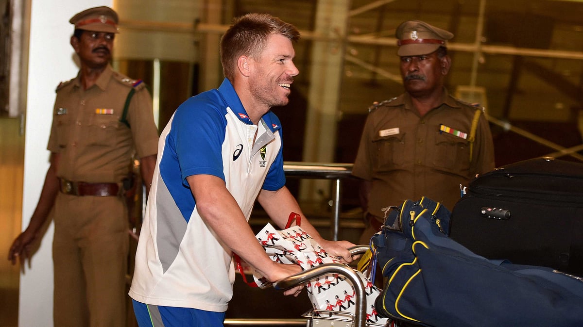David Warner arrives in India for the limited-overs series.