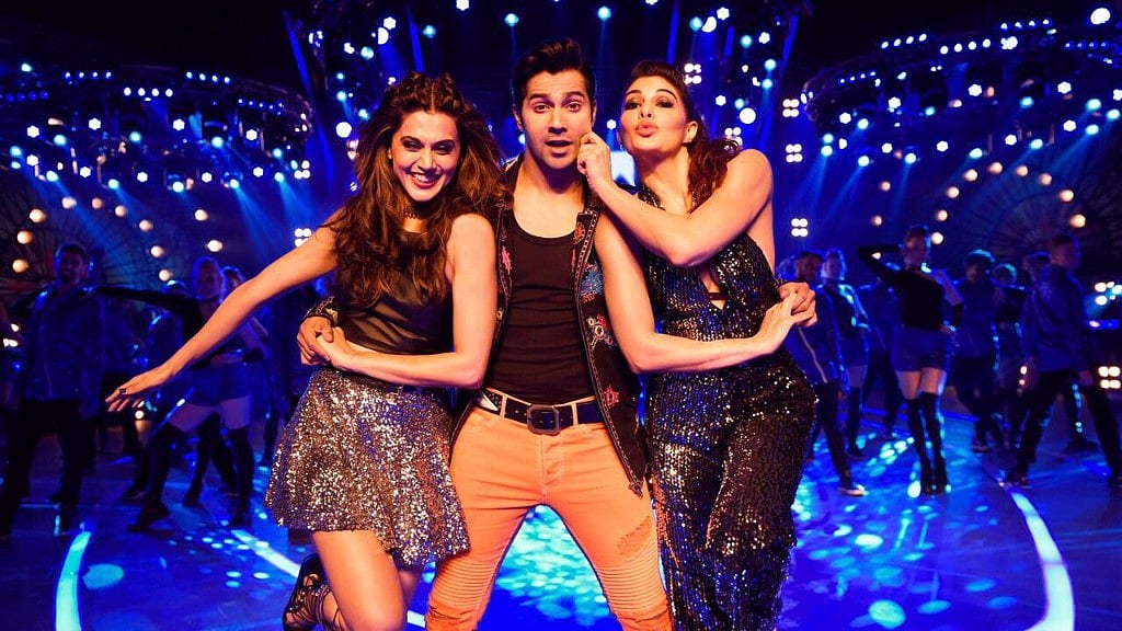 Taapsee Pannu, Varun Dhawan and Jacqueline Fernandez in <i>Judwaa 2.</i>