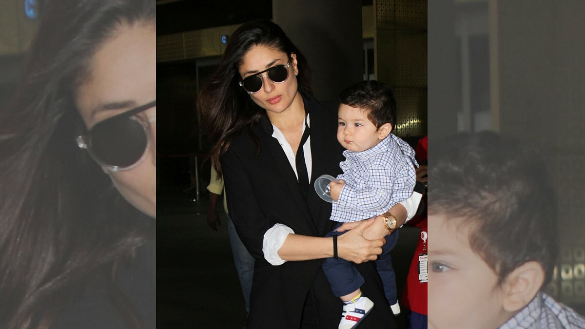 Kareena Kapoor Khan with little Taimur Ali Khan.&nbsp;