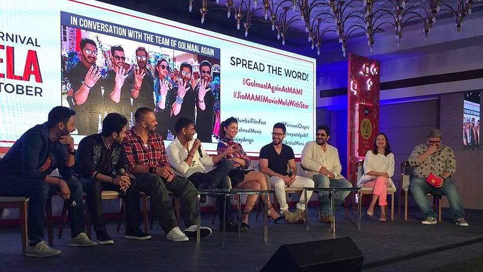 Team<i> Golmaal</i> at MAMI film festival. (Photo courtesy: Twitter)