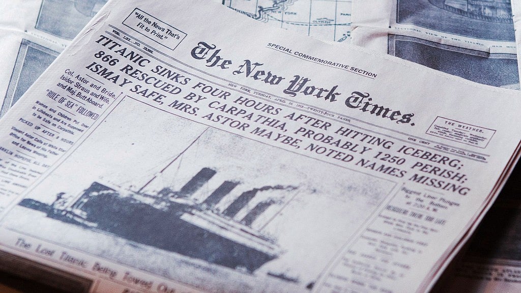 The Titanic Sank on April 15, 1912.