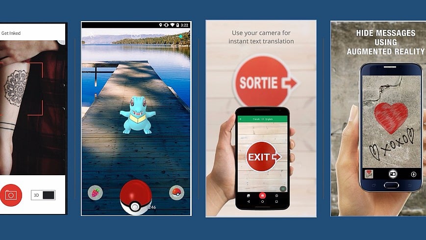Some popular augmented reality apps.&nbsp;