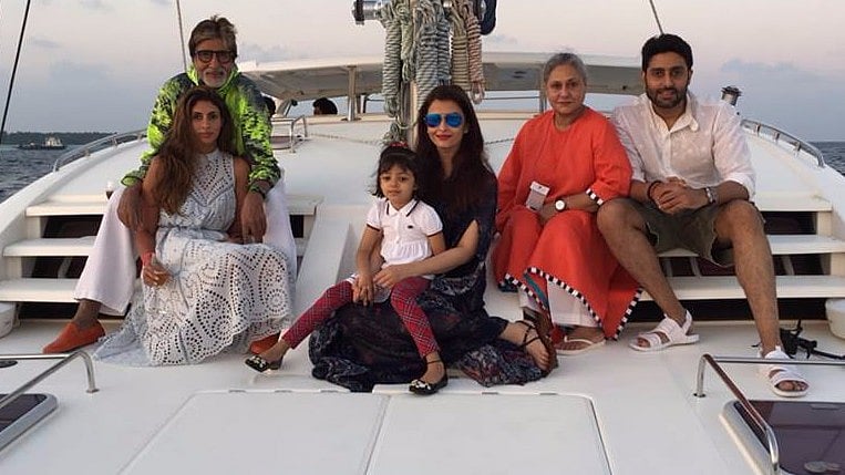 The Bachchans during an earlier holiday.