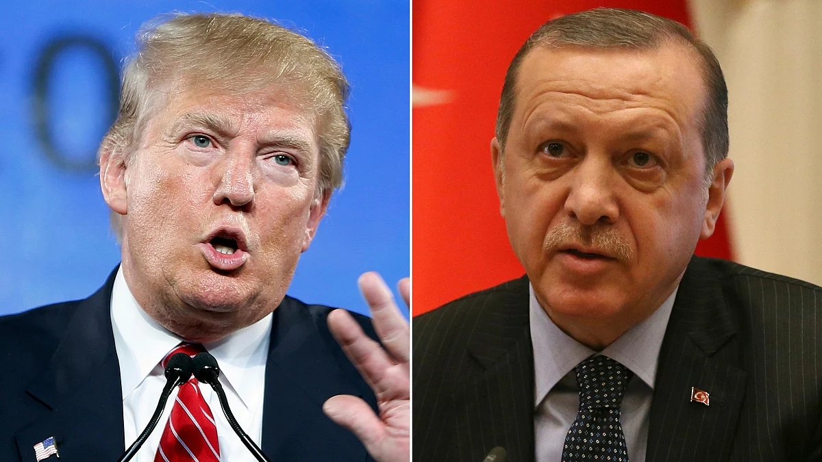 US President Trump and Turkish President Erdogan.&nbsp;