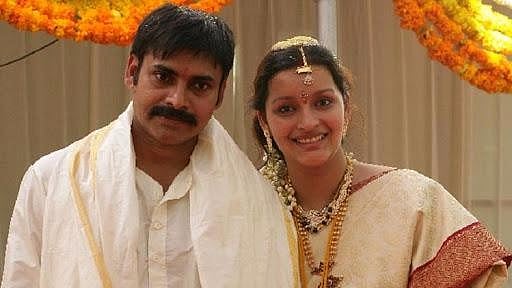 Pawan Kalyan, with his ex wife, Renu Desai.