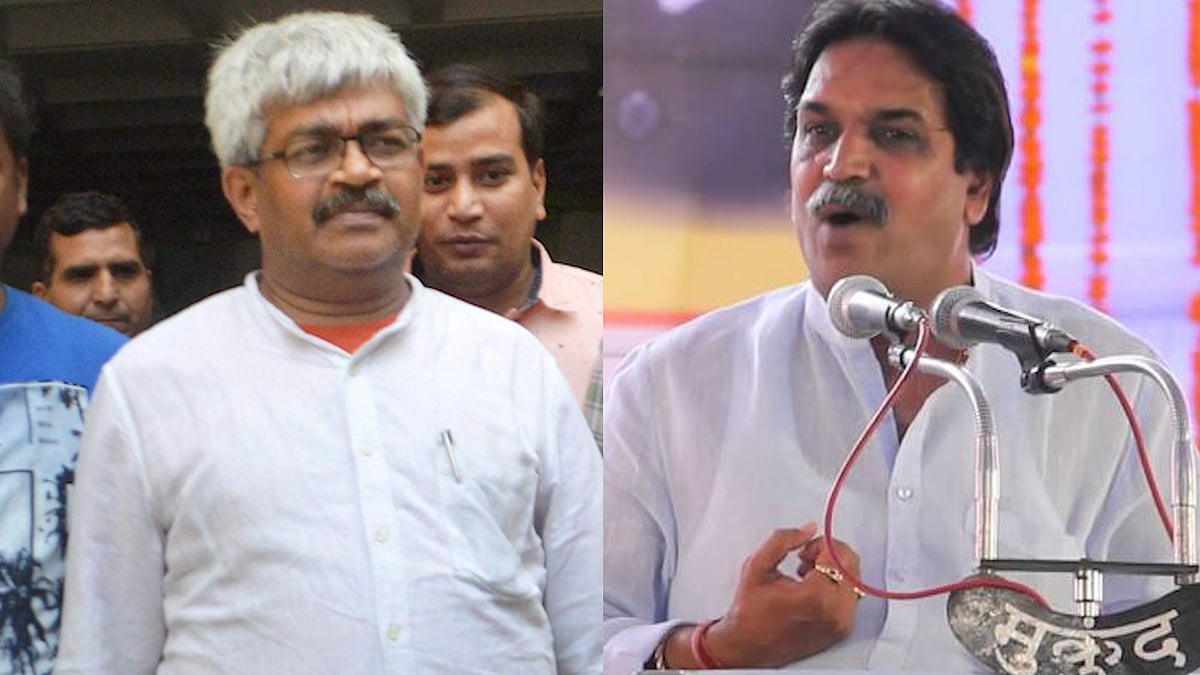 Journalist Vinod Verma (left) was nabbed on charges of blackmailing BJP minister Rajesh Munat.