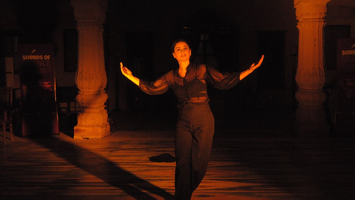 Poems in dance performed by Monica de la Fuente, a Spanish dancer, actress and choreographer in Indian performing arts 
