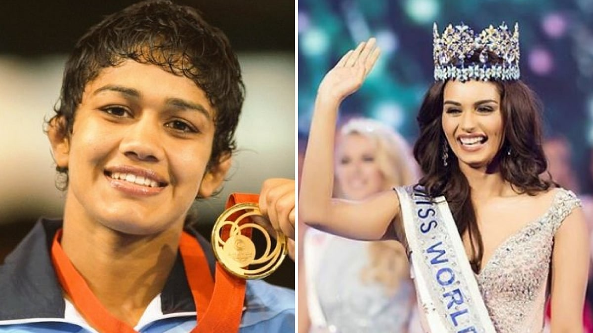 Babita Phogat congratulates Manushi Chhillar for her big win.&nbsp;