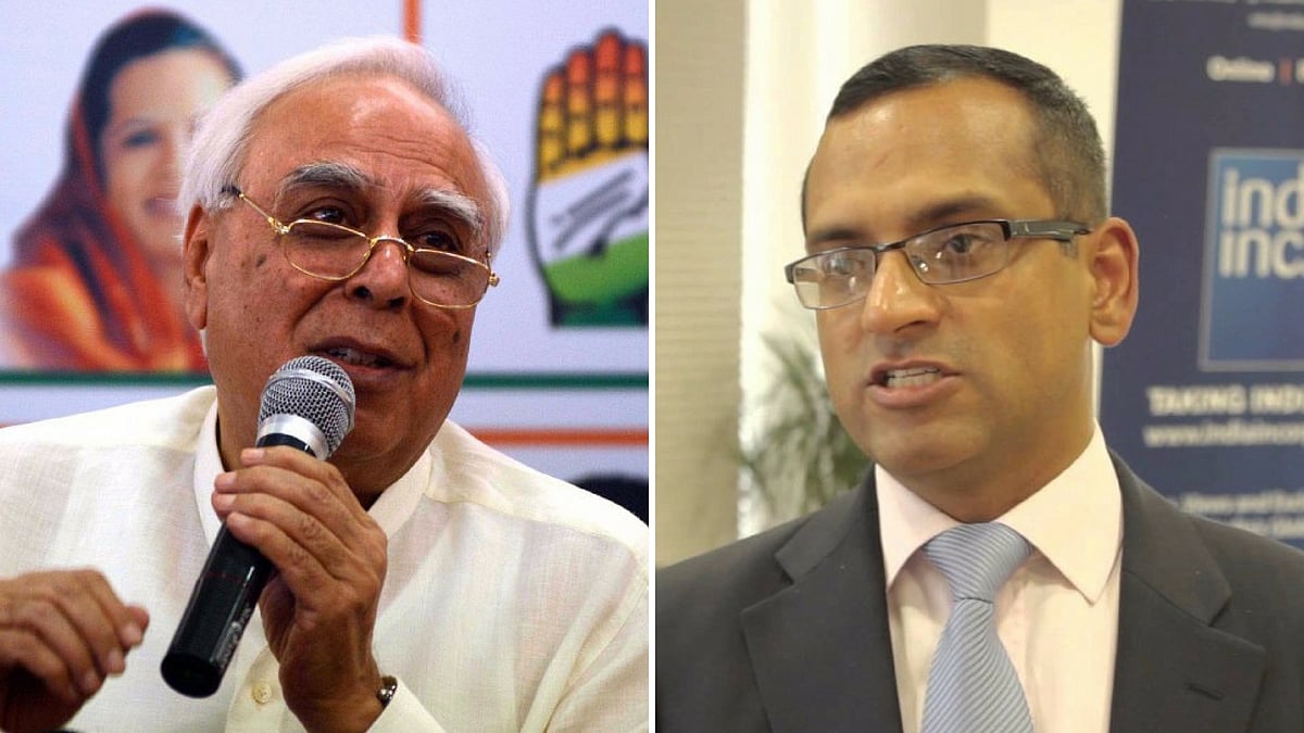 Congress member Kapil Sibal and NSA Ajit Doval’s son Shaurya. 